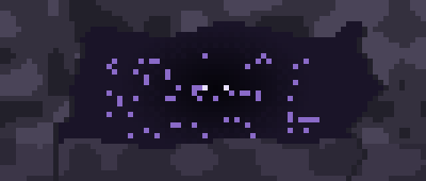 Die dunkle Sternenkluft mit glitzernden Kristallen